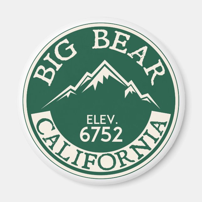 Aimant Ski Big Bear Lake California Ski Randonnée (Devant)