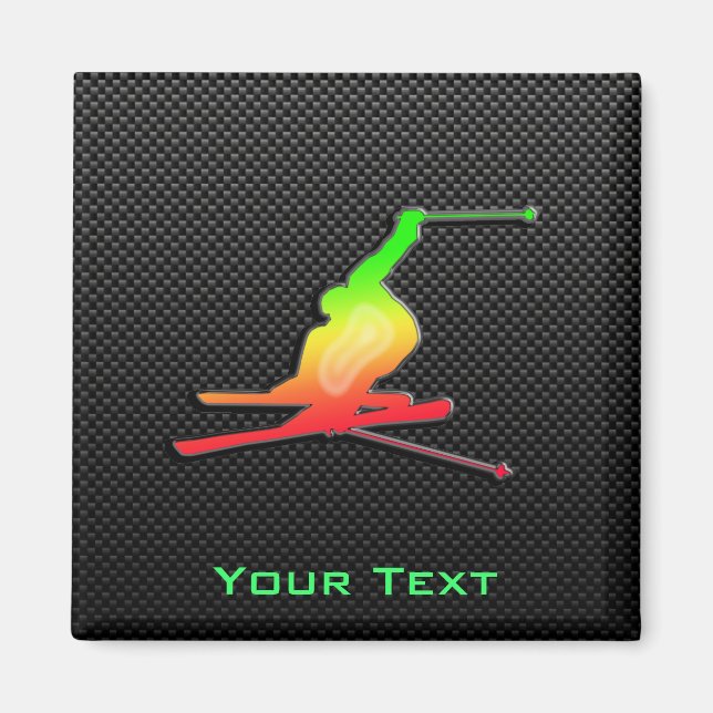 Aimant Ski De Neige Élégant (Devant)