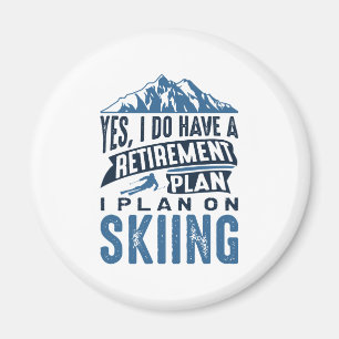 Aimant Ski de régime de retraite