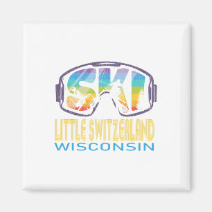 Aimant Ski Little Switzerland Wisconsin Vacances ski