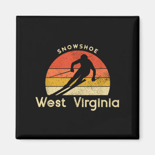Aimant Ski vintage Snowscute Ss Cute Ss West Virginia Mou