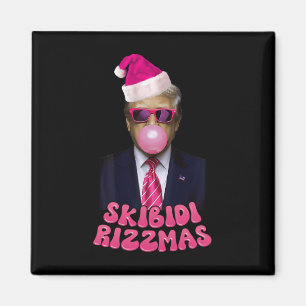Aimant Skibidi Rizzmas Christmas Pink Trump Buble Gum Ch