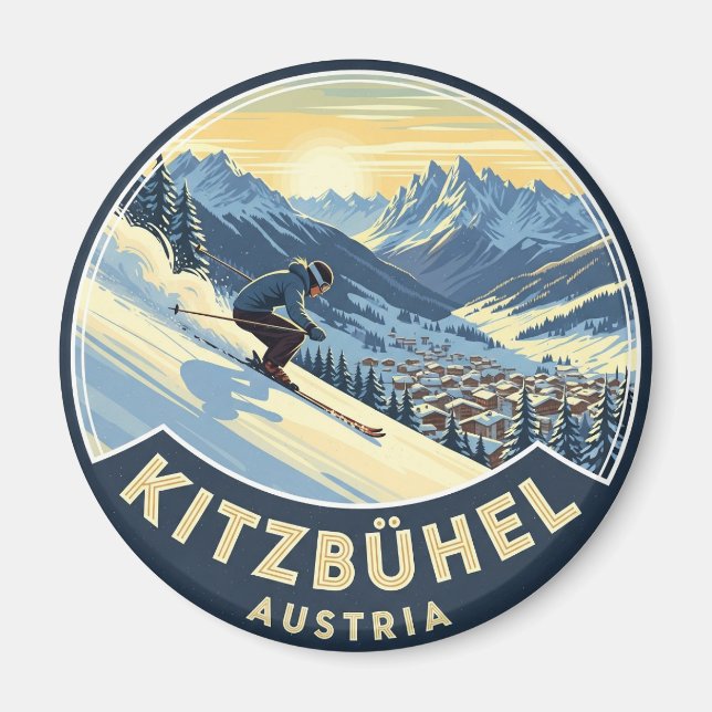 Aimant Skier à Kitzbuhel Autriche (Devant)