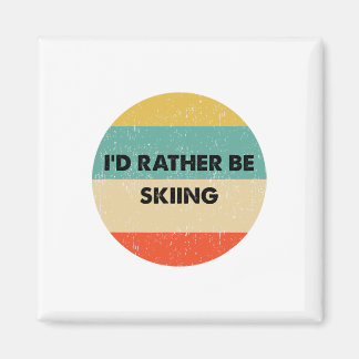 Aimant Skier Shirt I'd Rather Be Skiing 