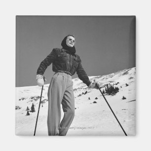 Aimant Skieur de femme