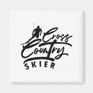 Aimant Skieur de ski de fond xc ski sports d'hiver