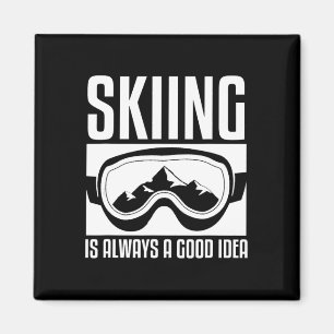 Aimant Skieur Faire Du Ski Est Toujours Une Bonne Idée Sk