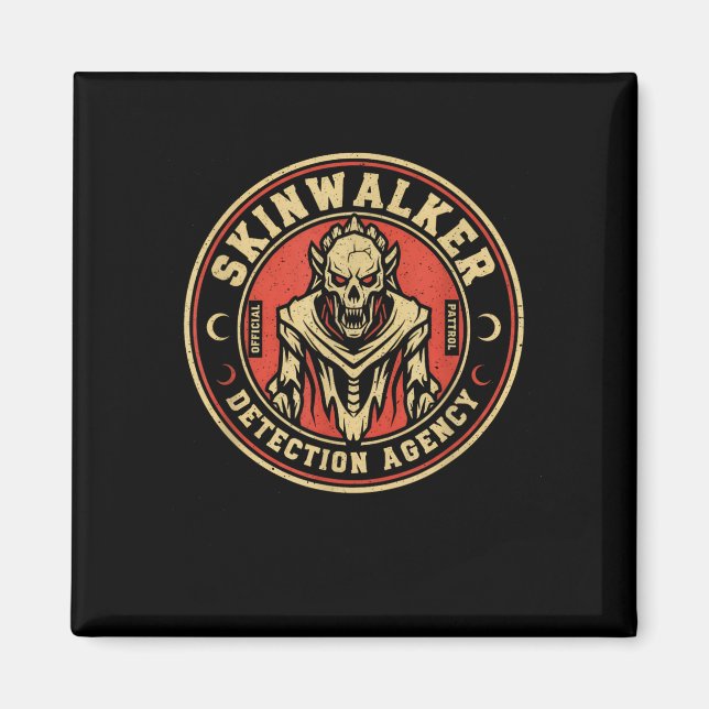 Aimant Skinwalker Detection Agency Funny Cryptid Skinwalk (Devant)