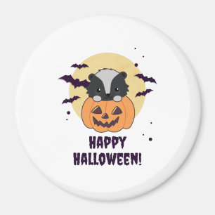Aimant Skunk Pumpkin Cute Skunks Happy Halloween
