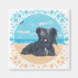 Aimant Skye Terrier à la plage