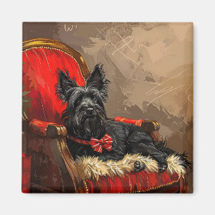 Aimant Skye Terrier Chien Festif de Noël