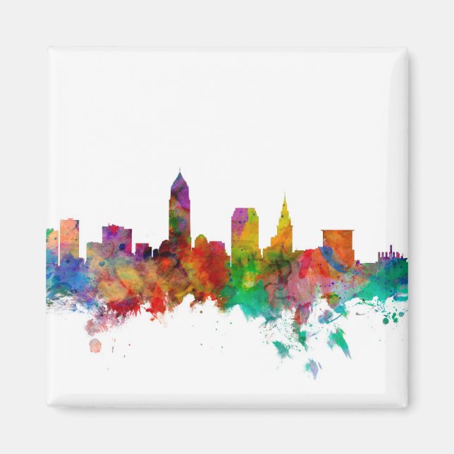 Aimant Skyline Cleveland Ohio (Devant)