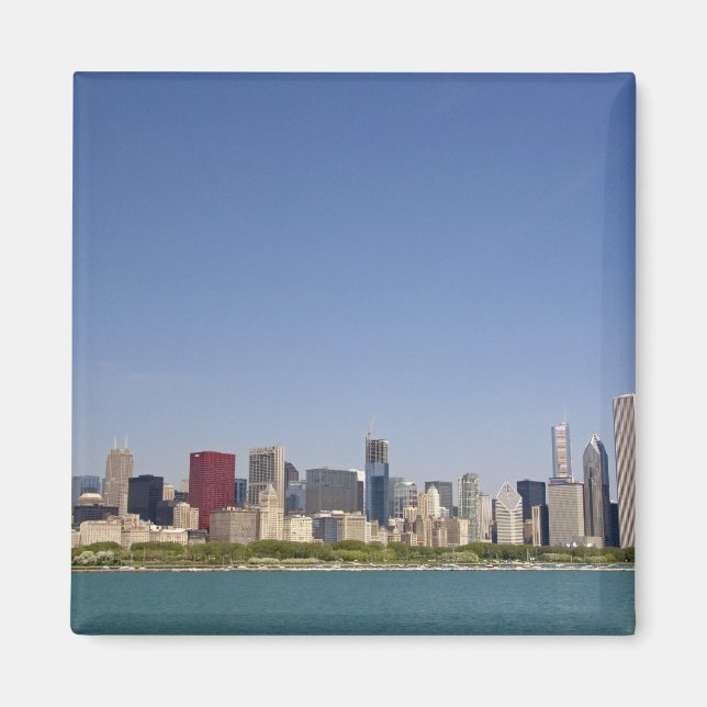 Aimant Skyline de Chicago, Illinois, USA. (Devant)