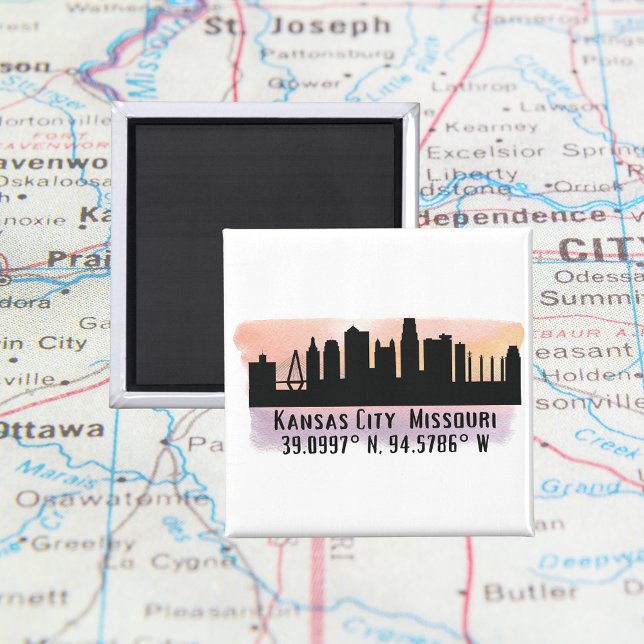 Aimant Skyline de la ville de Kansas (Créateur téléchargé)