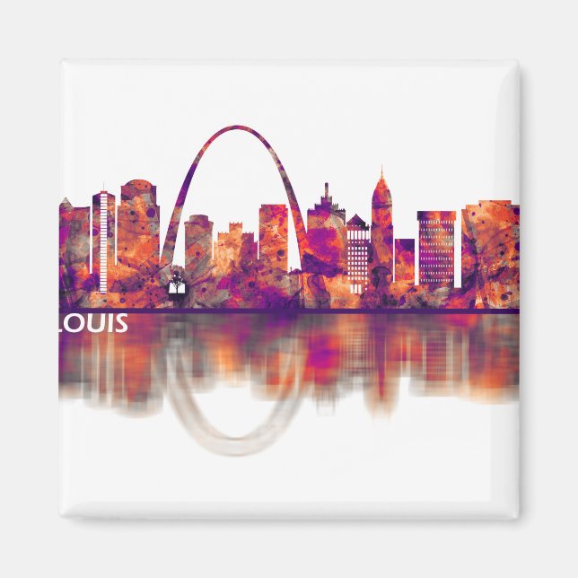 Aimant Skyline de Saint-Louis Missouri (Devant)