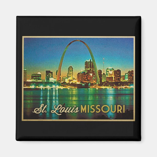 Aimant Skyline de Saint-Louis Missouri (Devant)