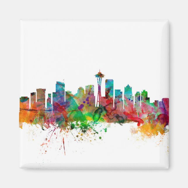 Aimant Skyline de Seattle (Devant)