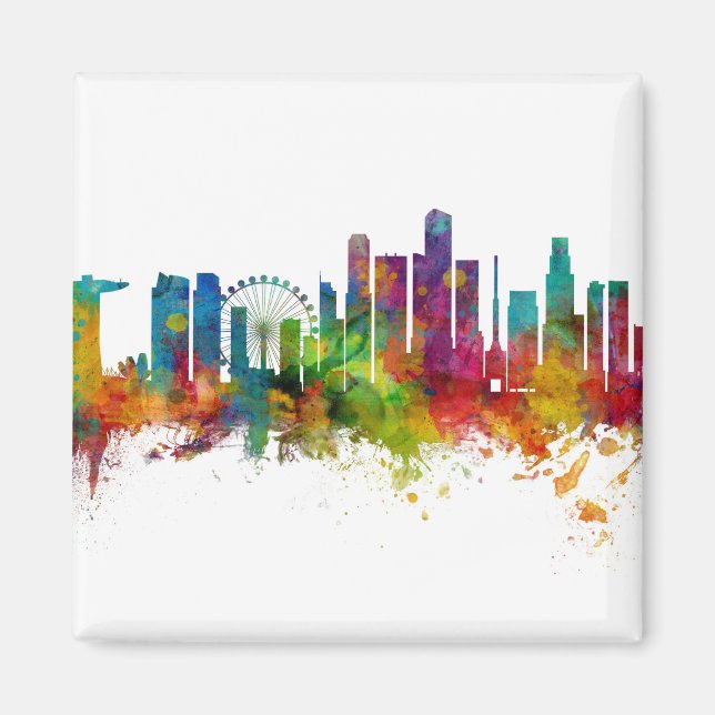 Aimant Skyline de Singapour (Devant)