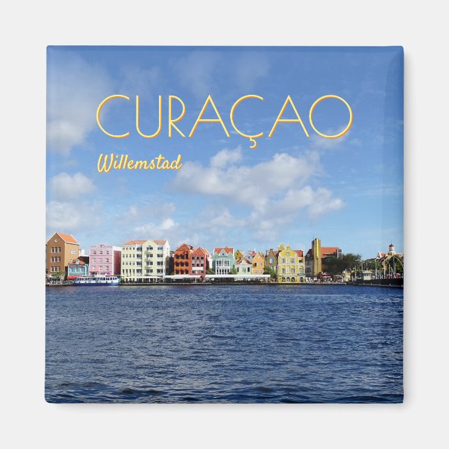 Aimant Skyline de Willemstad (personnalisable) (Devant)