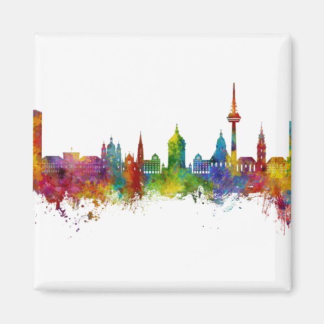 Aimant Skyline Mannheim Allemagne (Devant)
