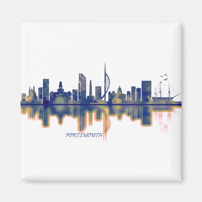Aimant Skyline Portsmouth (Devant)