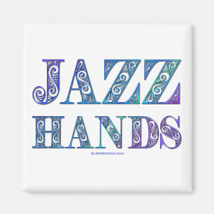 Aimant SlipperyJoe's artistique Jazz Hands couleurs vives