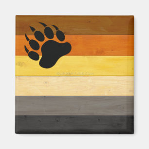 Aimant SlipperyJoe's Bear Pride drapeau de la texture du