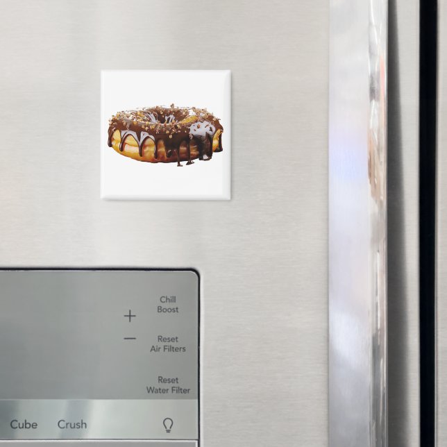 Aimant SlipperyJoe's decadent donut covered thick glossy  (In situ (réfrigérateur))