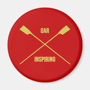 Aimant Slogan de inspiration d'aviron et avirons croisés
