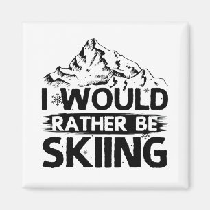 Aimant Slogans de ski  Les skieurs cadeaux d'hiver