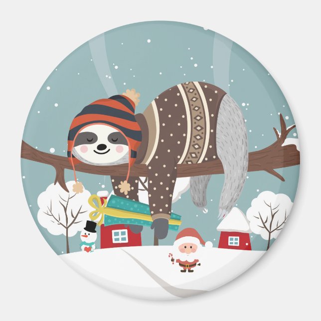 Aimant Sloth Christmas (Devant)