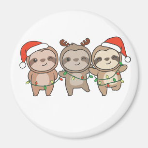Aimant Sloth Noël Animaux mignons Sloth Magne