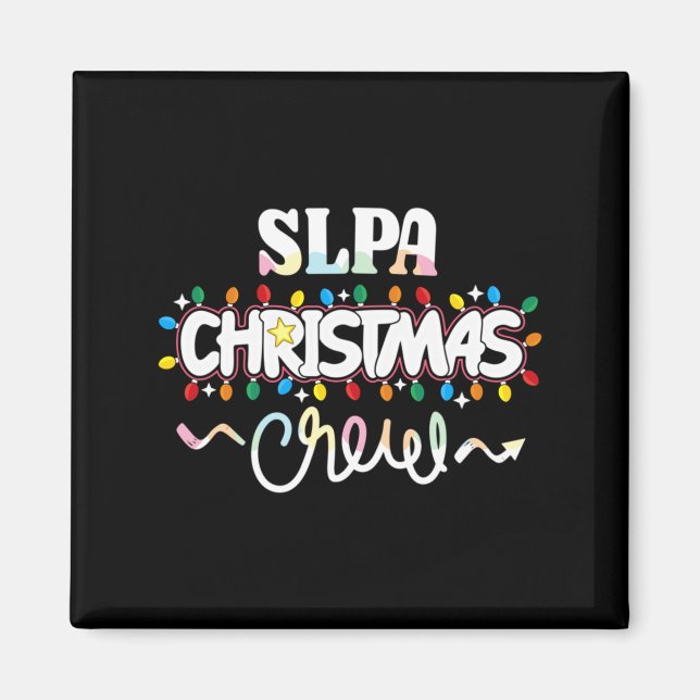 Aimant Slpa Christmas Crew Speech Pathology Istant Xma  (Devant)