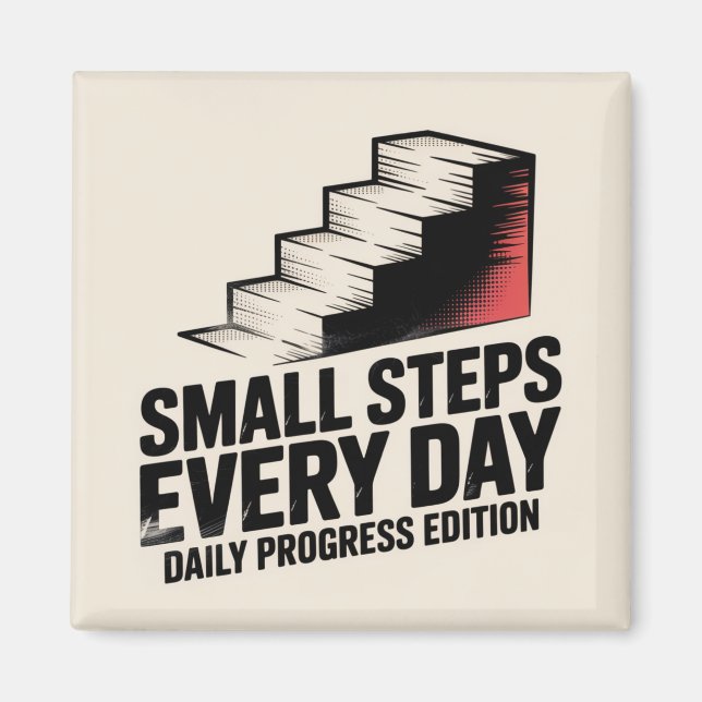 Aimant Small Steps Every Day (Devant)