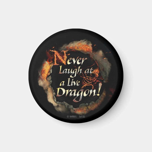 Aimant SMAUG™ - Graphique de logo pour ne jamais rire (Devant)