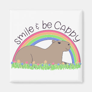 Aimant Smile and Be Cappy mignon et heureux capybara