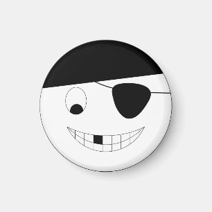 Aimant Smile face pirate Jolly roger magnétique