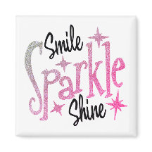 Smile Sparkle Shine Rose Parties scintillant Motiv