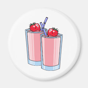 Aimant smoothie aux fraises