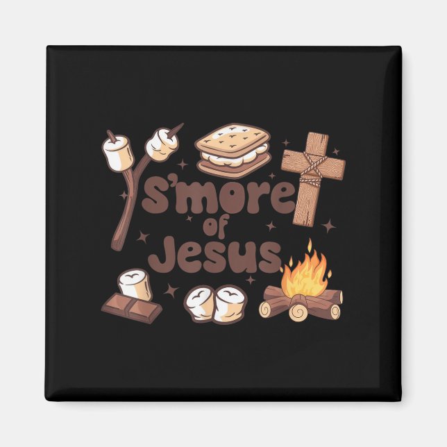 Aimant Smore Of Jesus Christian Camper Camng Lover  (Devant)