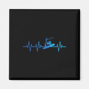 Aimant Snowboard Heartbeat 80s 90s Retro Winter Snowboard