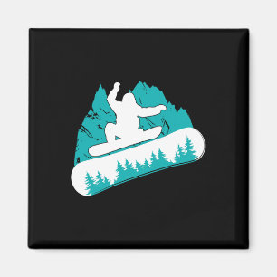 Aimant Snowboard Hiver Snowboard Vintage Snowboard