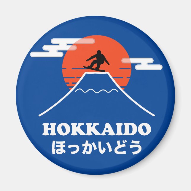 Aimant Snowboard, Japon Hokkaido (Devant)