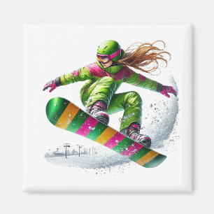 Aimant Snowboarder  