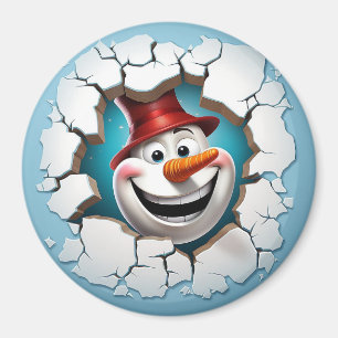 Aimant Snowman 3D - Joueur à nez de carottes