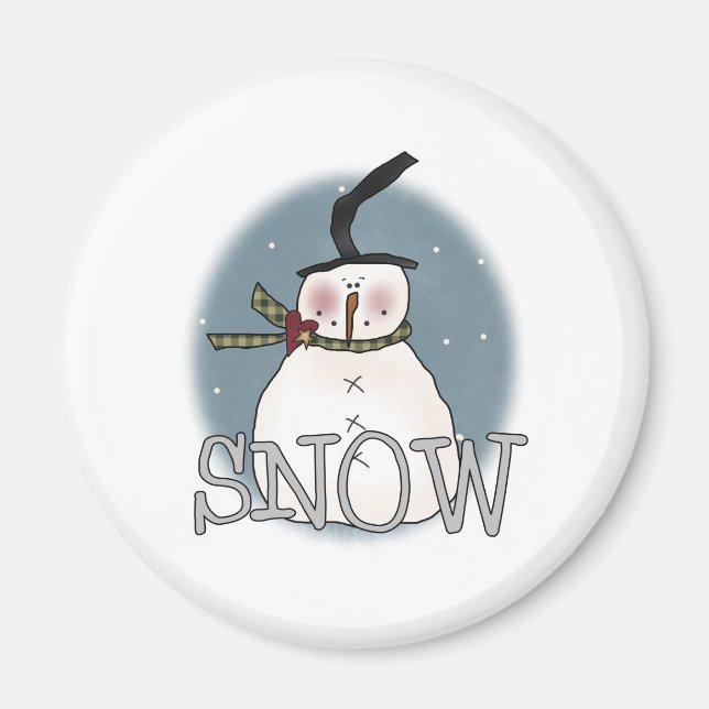 Aimant Snowman Casquette Stovepipe (Devant)