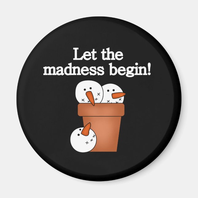 Aimant Snowman Holiday Madness (Devant)