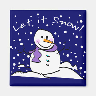 Aimant Snowman laissez-lui l'aimant de neige