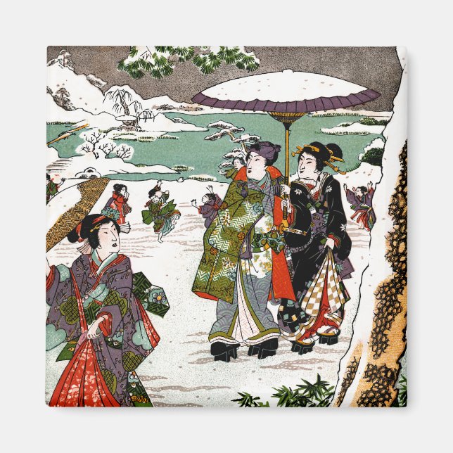 Aimant Snowscape japonais (Devant)