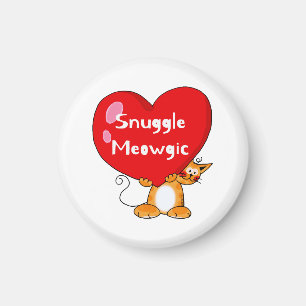 Aimant Snuggle Meowgic Funny Chat Pun Art